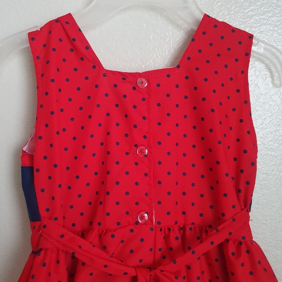 Girls Polka Dot/Flower/Bow Tulle Dress Sz 6 - Picture 11 of 12